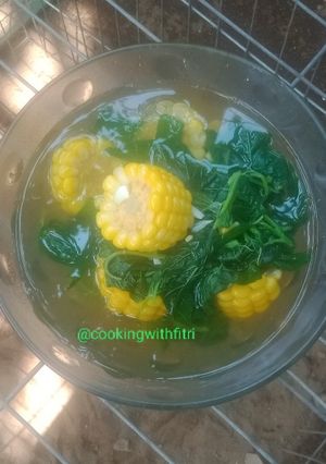 Foto resep Sayur Bening Bayam dengan Jagung Manis