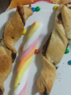 A picture of Nutella twist paratha.