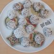 Trufas de chocolate, dulce de leche, y queso crema