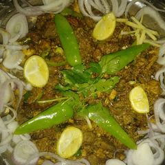 A picture of Chicken liver fry masala.