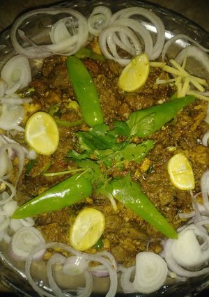 A picture of Chicken liver fry masala.