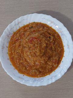 عکسی از دستور میرزا قاسمی با بادمجان کبابی
