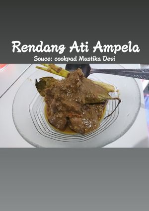 Foto resep Rendang Ati Ampela