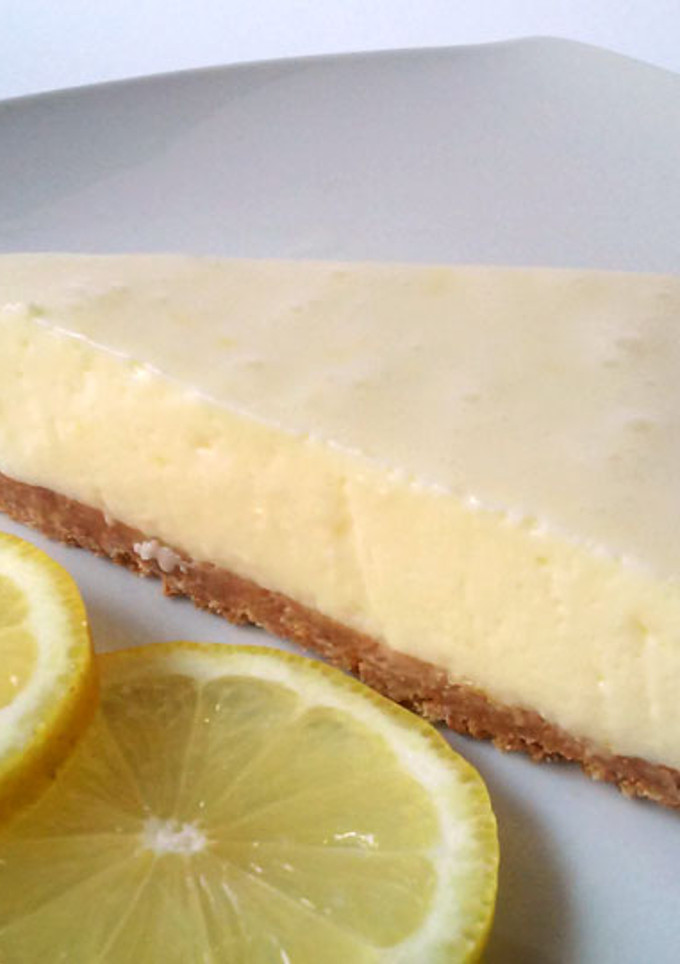 Una foto de Tarta de queso al limón