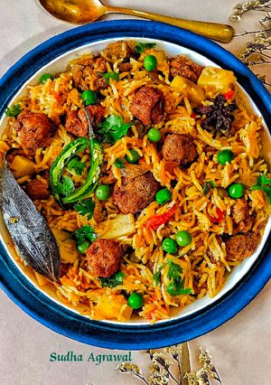 A picture of Soya Pea Pulao (Soya Matar Pulao Recipe).