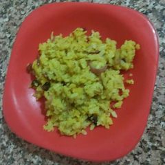 Onion poha A picture of Onion poha.