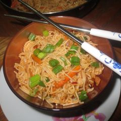 A picture of Chili Garlic Veg Noodles.