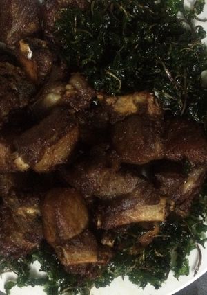 Hình của món Sườn chiên.