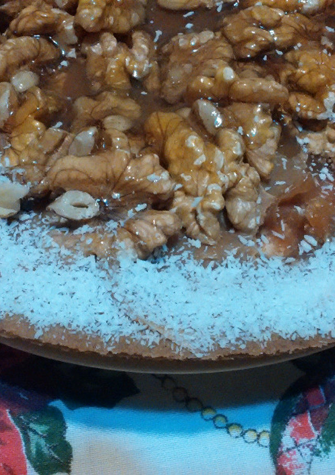 Una foto de Tarta de nueces al dulce de leche