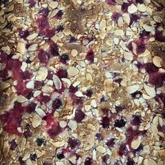 Red Gooseberry and Almond Tray Bake A picture of Red Gooseberry and Almond Tray Bake.