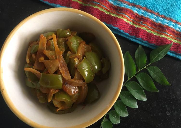 How to Make Homemade Capsicum Onion sabji