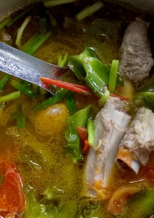 Hình của món Canh sườn đậu rồng.