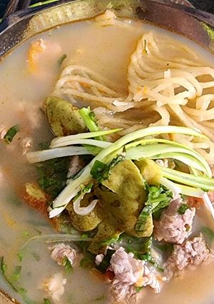Hình của món Phở sắn thịt băm sấu.