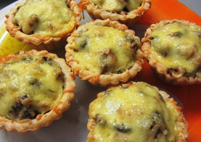 Фото Тарталетки С Курицей И Грибами