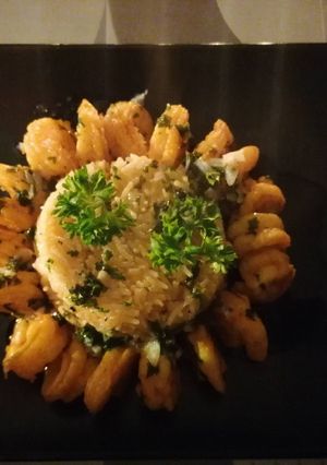 Une photo de Scampis au riz