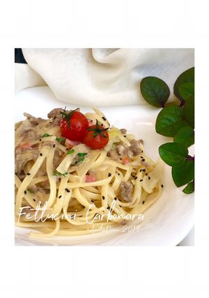 Foto resep Fettucini Carbonara