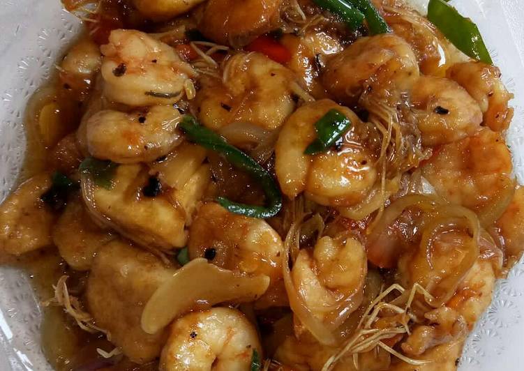 Udang + Tahu Lada Hitam