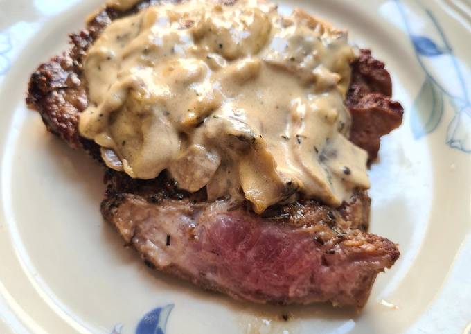 Resep Beef Wagyu Steak saus Mushroom, maknyuss!! Anti Gagal