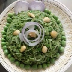 Spinach pulao A picture of Spinach pulao.