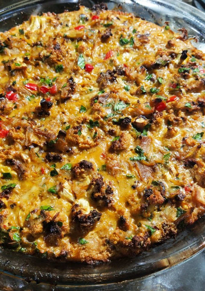 Una foto de Tortilla de coliflor al horno