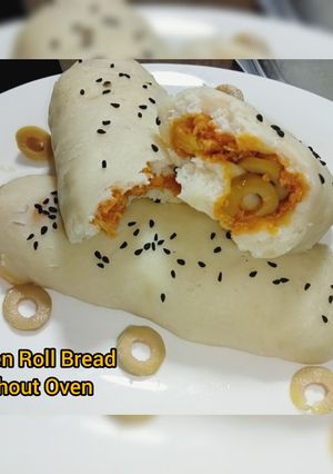 A picture of Chicken Roll Bread without Oven.