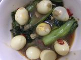 Tumis Sawi Hijau Telor Puyuh