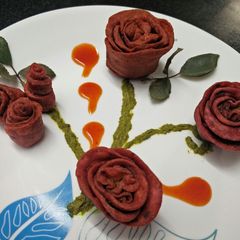 A picture of Rose Shaped Moong Sprouts Kachori.