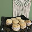 Alfajor de maizena con harina de avena