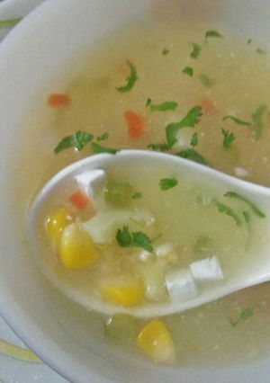 A picture of Sweet corn soup.