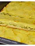 Coca de patatas y pimientos verdes. (Thermomix)