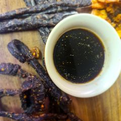 A picture of Spicy balsamic biltong dip.