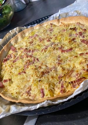Une photo de Tarte aux poireaux & lardons à l'ancienne