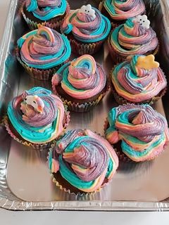 Φωτογραφία της συνταγής Πολύχρωμα cupcakes🌈