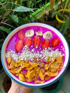 Foto resep Smoothies bowl dragon fruit and banana