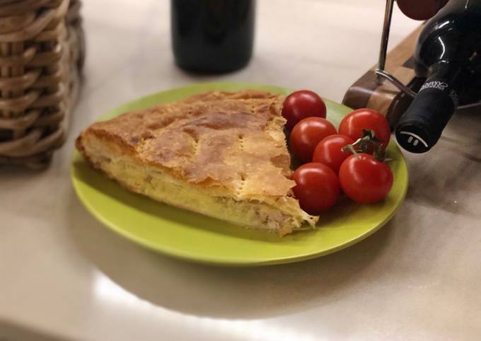 Pizza rustica patate e tonno