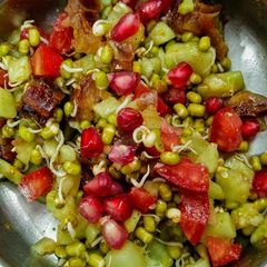 A picture of Green Gram Sprouts chaat.