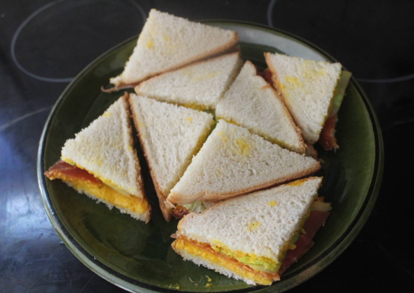 Triángulos de jamón