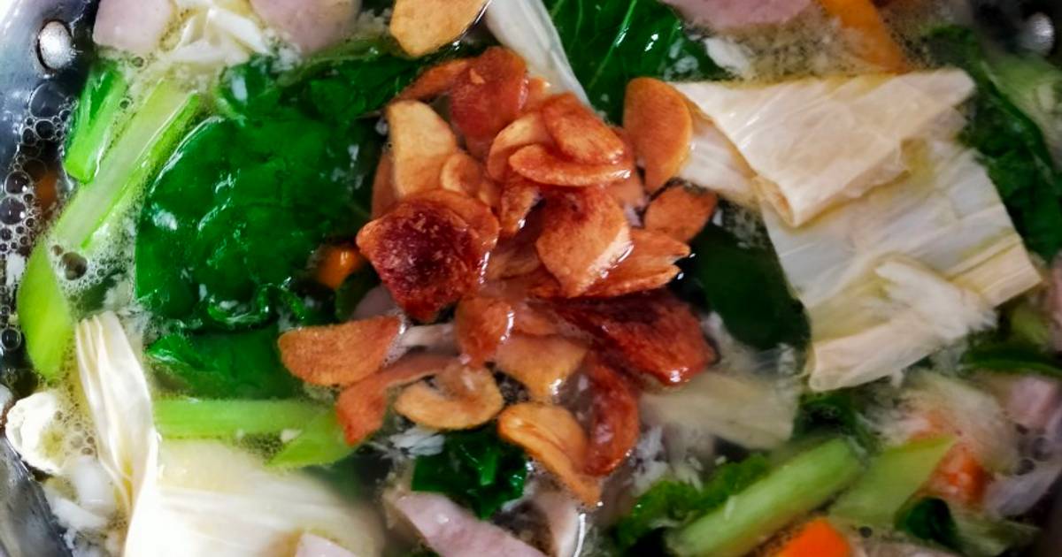 Resep Sop Sawi Wortel Kembang Tahu Paling Mudah dan Enak