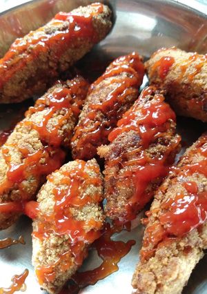 Una foto de Bastoncitos de soja (texturizado de pollo)