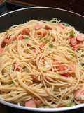 Pasta con salchichas