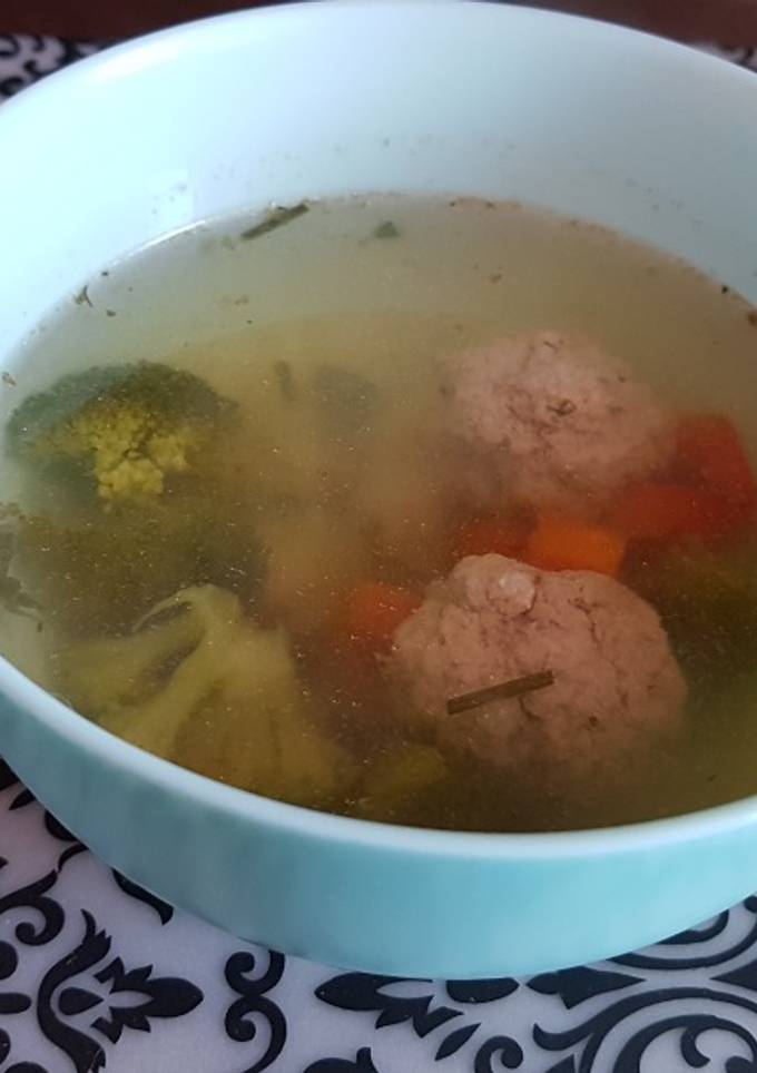 Суп с овощами и фрикадельками