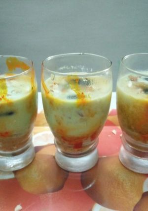 A picture of Summer mango biscuit shake.