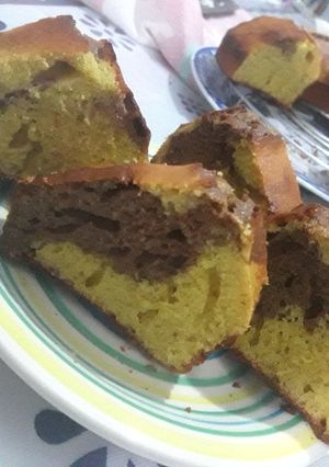 Una foto de Budín Marmolado de Banana