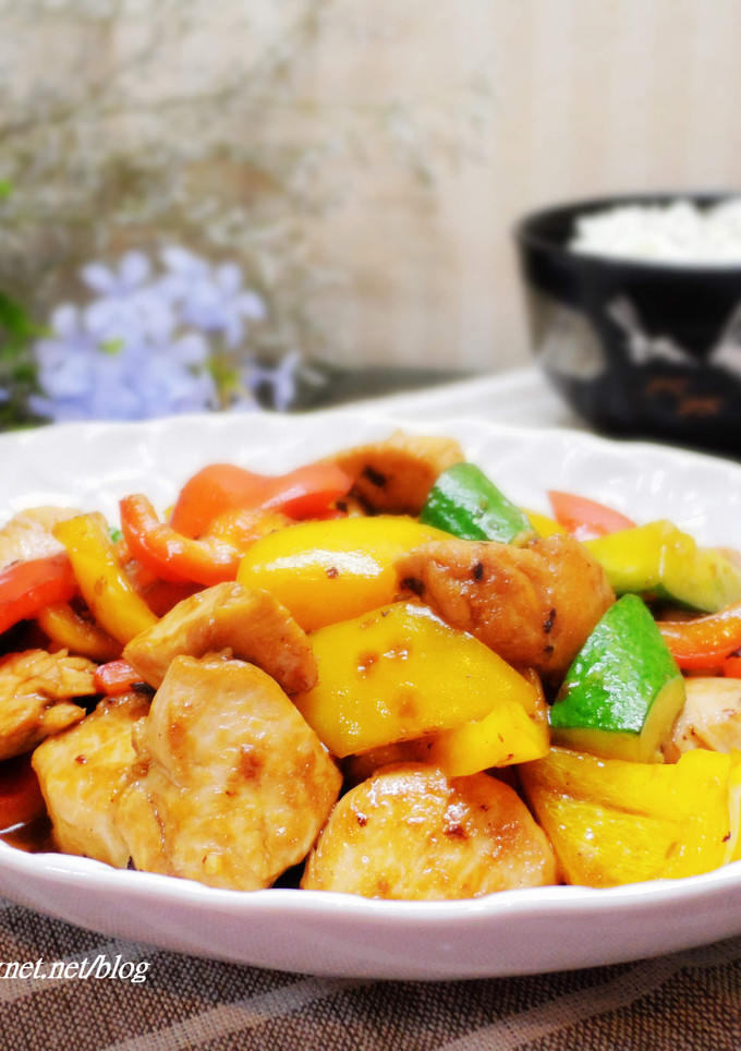 照燒鮮蔬炒雞球 的食譜成品照片