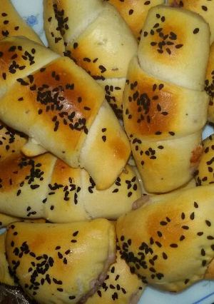 A picture of Soft Cheese and Olive Pastries.