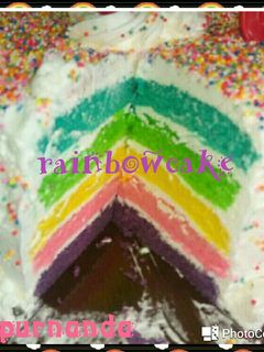 Foto resep Rainbow cake ekonomis