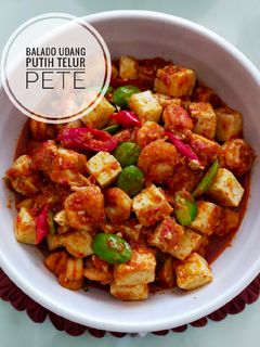 Foto resep Balado Udang Putih Telur Pete