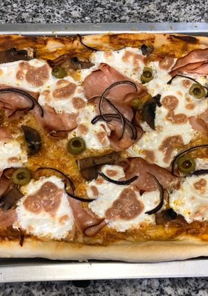 Una foto de Pizza