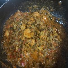 A picture of Prawns fenugreek leaves masala.