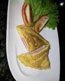 Omelette de jamón y queso
